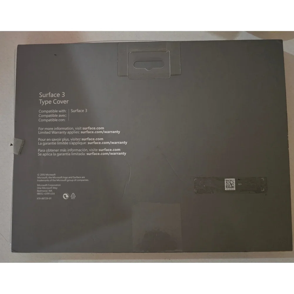 Microsoft Surface 3 Type Cover Keyboard Black X19-88729-01 New Sealed